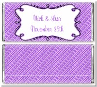 Modern Thatch Purple - Personalized Everyday Party Candy Bar Wrappers