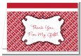 Modern Thatch Red - Personalized Everyday Party Thank You Cards thumbnail