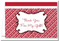 Modern Thatch Red - Personalized Everyday Party Thank You Cards