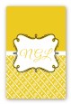 Modern Thatch Yellow - Personalized Everyday Party Large Rectangle Sticker/Labels thumbnail