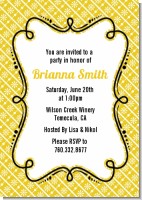 Modern Thatch Yellow - Personalized Everyday Party Invitations