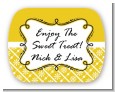 Modern Thatch Yellow - Personalized Everyday Party Rounded Corner Stickers thumbnail