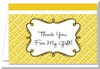 Modern Thatch Yellow - Personalized Everyday Party Thank You Cards