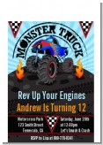 Monster Truck - Birthday Party Petite Invitations