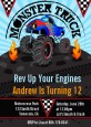 Monster Truck - Birthday Party Invitations thumbnail