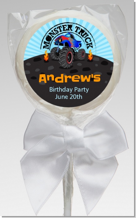 Monster Truck - Personalized Birthday Party Lollipop Favors