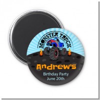 Monster Truck - Personalized Birthday Party Magnet Favors