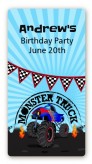 Monster Truck - Custom Rectangle Birthday Party Sticker/Labels