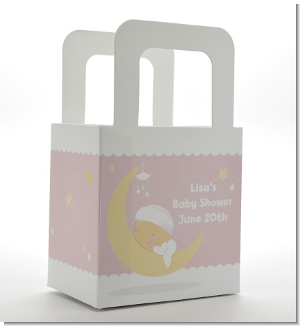 Over The Moon Girl - Personalized Baby Shower Favor Boxes