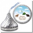 Moose and Bear - Hershey Kiss Baby Shower Sticker Labels thumbnail
