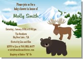 Moose and Bear - Baby Shower Invitations