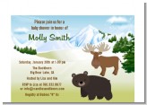 Moose and Bear - Baby Shower Petite Invitations