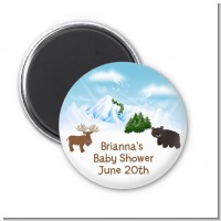 Moose and Bear - Personalized Baby Shower Magnet Favors