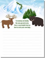 Moose and Bear - Baby Shower Notes of Advice