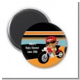 Motorcycle African American Baby Boy - Personalized Baby Shower Magnet Favors thumbnail