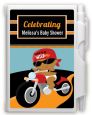 Motorcycle African American Baby Boy - Baby Shower Personalized Notebook Favor thumbnail