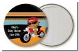 Motorcycle African American Baby Boy - Personalized Baby Shower Pocket Mirror Favors thumbnail