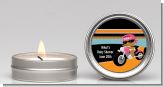 Motorcycle African American Baby Girl - Baby Shower Candle Favors