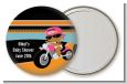 Motorcycle African American Baby Girl - Personalized Baby Shower Pocket Mirror Favors thumbnail