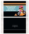 Motorcycle African American Baby Girl - Personalized Popcorn Wrapper Baby Shower Favors thumbnail