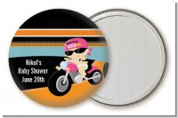 Motorcycle Baby Girl - Personalized Baby Shower Pocket Mirror Favors