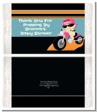 Motorcycle Baby Girl - Personalized Popcorn Wrapper Baby Shower Favors