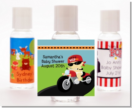 Motorcycle Baby - Personalized Baby Shower Hand Sanitizers Favors
