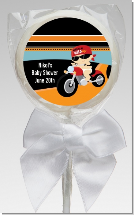 Motorcycle Baby - Personalized Baby Shower Lollipop Favors