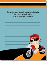 Motorcycle Baby - Baby Shower Notes of Advice