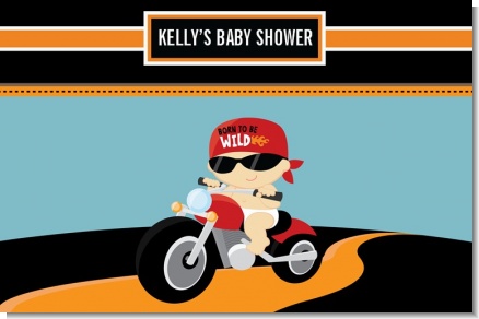 Motorcycle Baby - Personalized Baby Shower Placemats