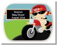 Motorcycle Baby - Personalized Baby Shower Rounded Corner Stickers thumbnail