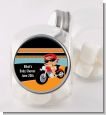 Motorcycle Hispanic Baby Boy - Personalized Baby Shower Candy Jar thumbnail