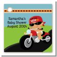Motorcycle Hispanic Baby Boy - Personalized Baby Shower Card Stock Favor Tags thumbnail