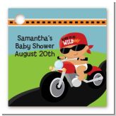 Motorcycle Hispanic Baby Boy - Personalized Baby Shower Card Stock Favor Tags