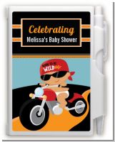 Motorcycle Hispanic Baby Boy - Baby Shower Personalized Notebook Favor