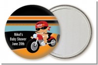 Motorcycle Hispanic Baby Boy - Personalized Baby Shower Pocket Mirror Favors