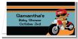 Motorcycle African American Baby Boy - Personalized Baby Shower Place Cards thumbnail