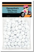 Motorcycle Baby Girl - Custom Baby Shower Treat Bag Topper