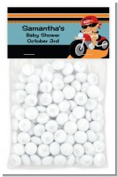 Motorcycle Hispanic Baby Boy - Custom Baby Shower Treat Bag Topper