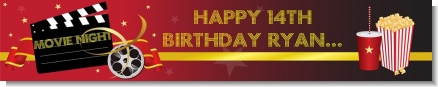 Movie Night - Personalized Birthday Party Banners