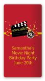 Movie Night - Custom Rectangle Birthday Party Sticker/Labels