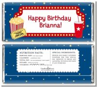 Movie Theater - Personalized Birthday Party Candy Bar Wrappers