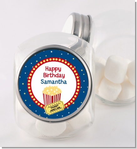 Movie Theater - Personalized Birthday Party Candy Jar
