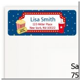 Movie Theater - Birthday Party Return Address Labels