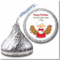 Mrs. Santa - Hershey Kiss Christmas Sticker Labels
