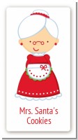 Mrs. Santa - Custom Rectangle Christmas Sticker/Labels