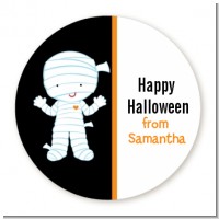 Mummy Costume - Round Personalized Halloween Sticker Labels