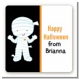 Mummy Costume - Square Personalized Halloween Sticker Labels thumbnail