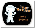 Mummy Costume - Personalized Halloween Rounded Corner Stickers thumbnail