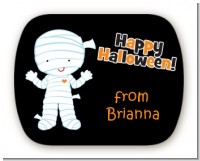 Mummy Costume - Personalized Halloween Rounded Corner Stickers